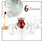 The Buybox Turkish Tea Glasses (6 pcs), Arabic Persian Tea Cups & Whiskey Tasting Glasses (5oz/145ml)