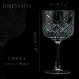 GOSOYO Extra Large Glass Goblet, Vintage Coupe Glasses, Big Wine Glasses/Cocktail, Champagne Long Stem Glassware (Clear, 2)