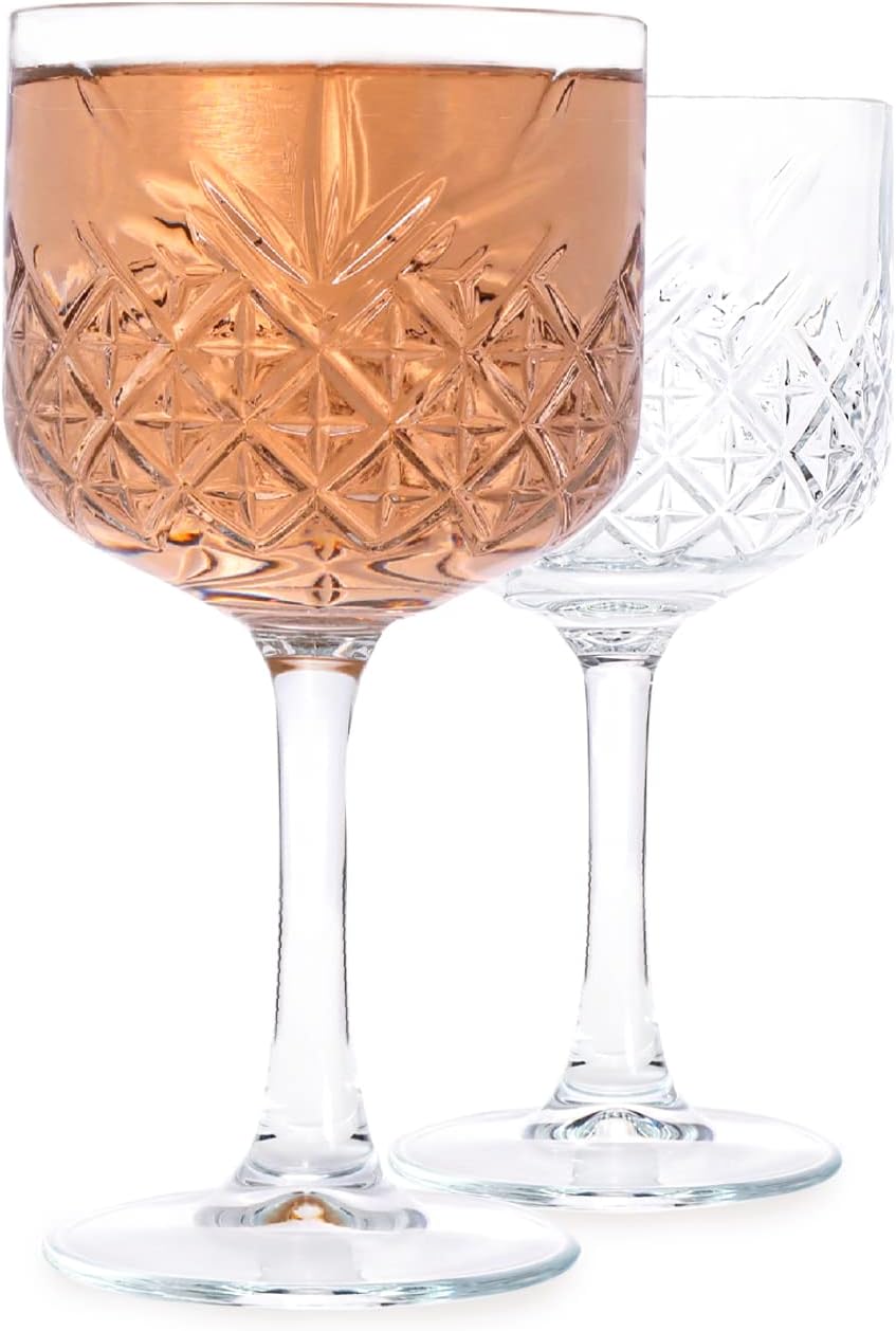 Extra Large Glass Queen Goblet, Vintage Coupe Glasses, Big Wine Glasses. Cocktail, Champagne, Margarita. Long Stem Glassware (16.9oz/500ml) (Queen Set of 2)