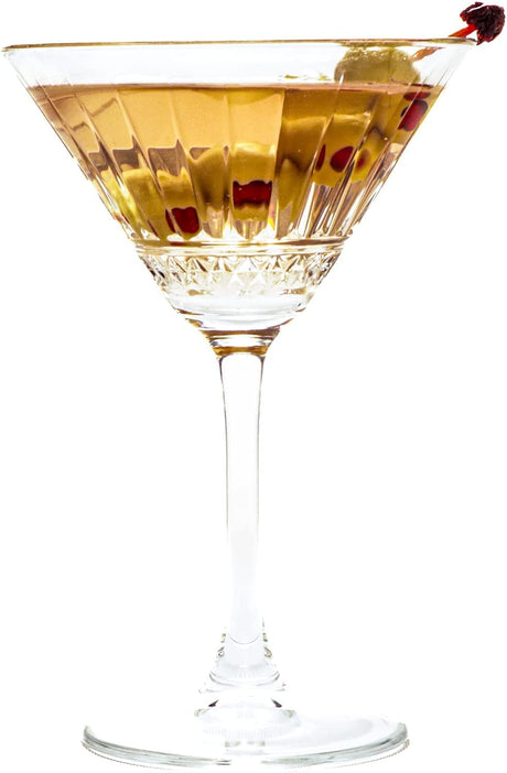 The Buybox Vintage Martini Glasses Set of 4, Champagne, Cocktail, Long Stem Glassware, Coupe Glasses.(7.4oz/220ml)