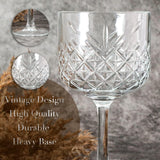 Extra Large Glass Queen Goblet, Vintage Coupe Glasses, Big Wine Glasses. Cocktail, Champagne, Margarita. Long Stem Glassware (16.9oz/500ml) (Queen Set of 2)