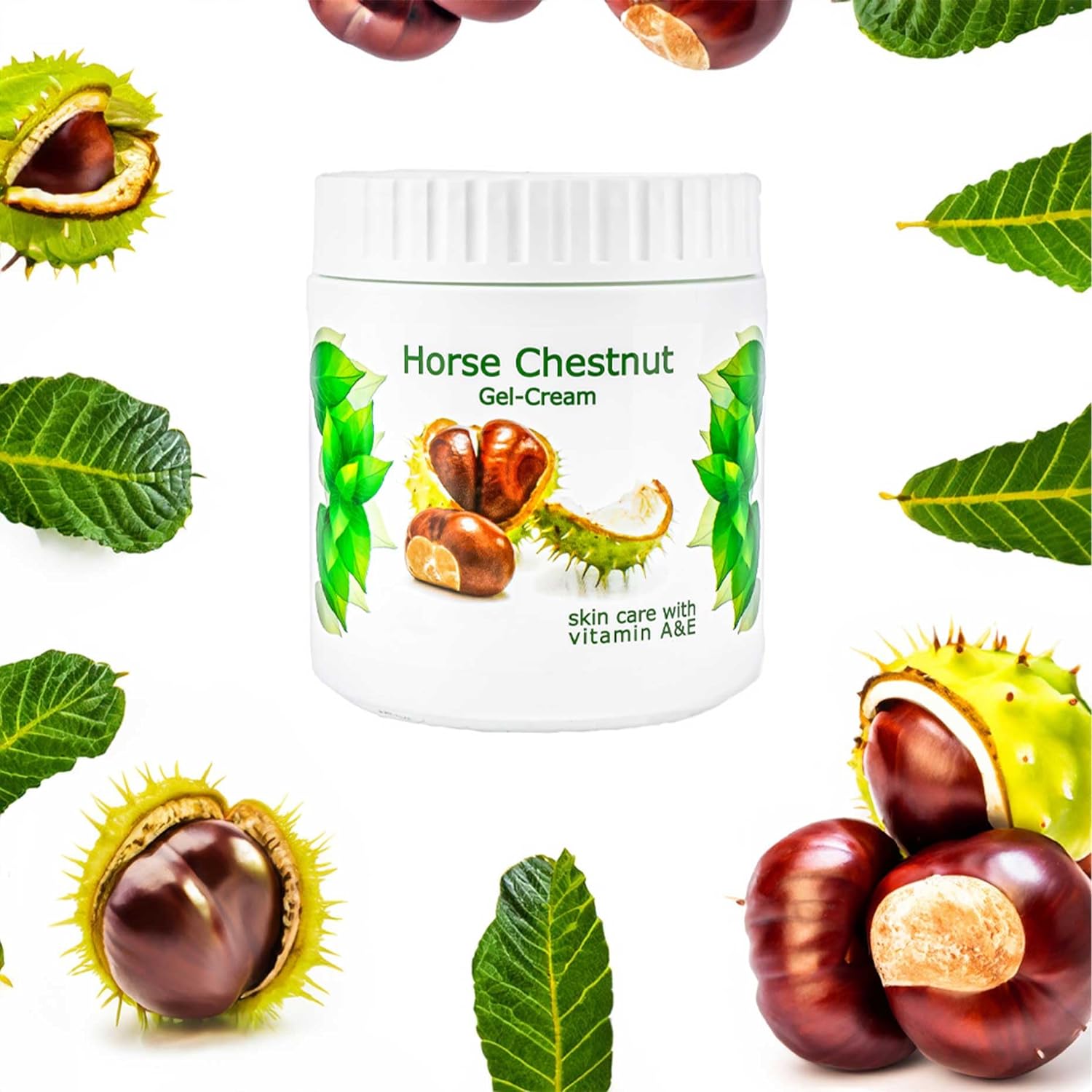 Horse Chestnut Gel Cream For Legs (500ml/16.9 Fl oz), Relaxing, Cooling, Soothing Cream for Feet, Legs, Knees, Back