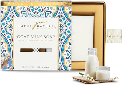 Goat Milk Soap for Eczema, Face and Body Cleanser and soap bar for Acne-Prone Skin with Giftable Box