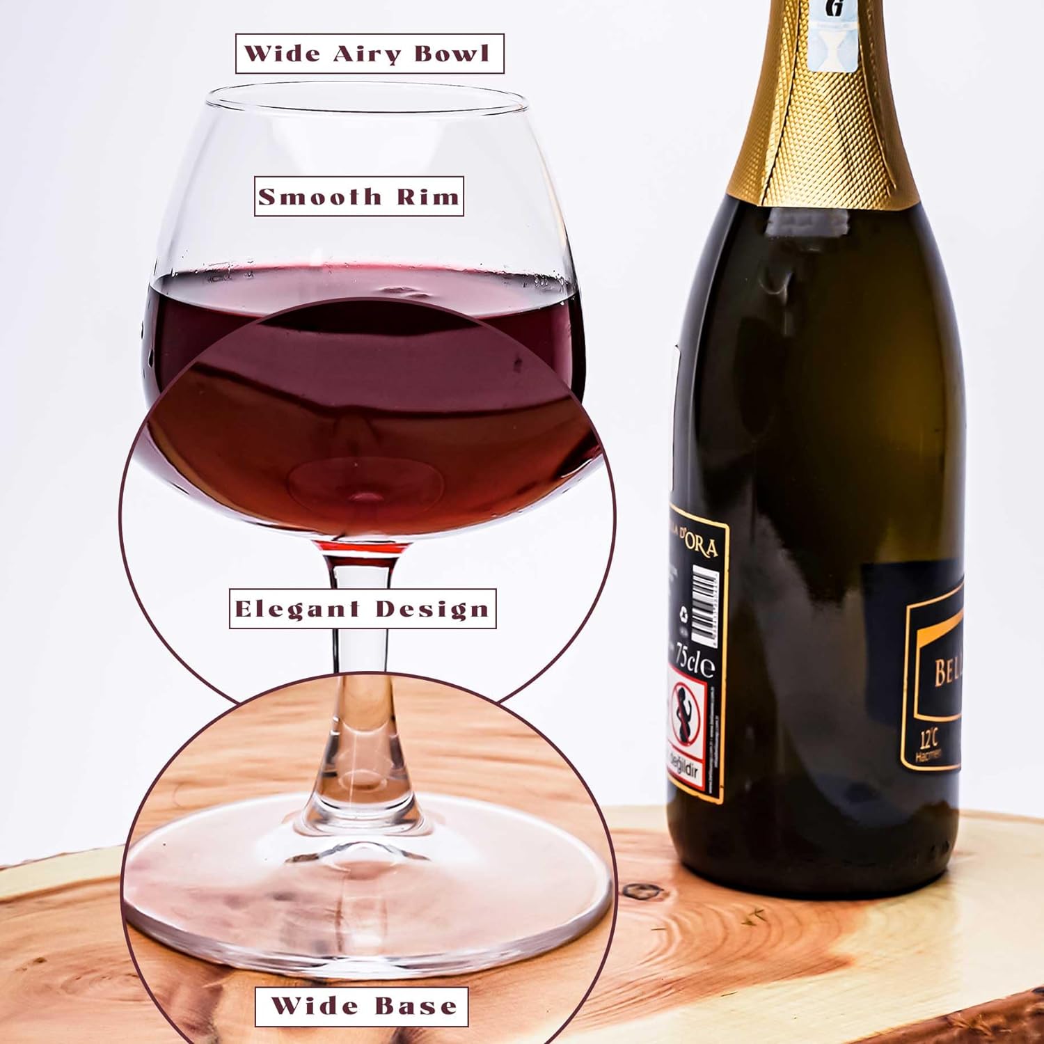 Big Wine Glasses Oversized Set of 2 (750ml/25oz), Giant Wine Glass, Big Cocktail Glasses, Extra Large Wine Glasses with Stem