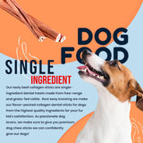 Natural Collagen Sticks for Dogs, Single-Ingredient Dog Chew, Beef Collagen Stick for Small & Large Dogs Best Treats for Dental Health (6-inch, 15-Units)