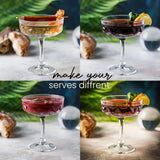 Glasses Set of 4, Champagne, Cocktail, Martini, Wine Glasses, Long Stem Glassware (7.9oz/235ml) (4 Pcs (7.9Fl Oz))